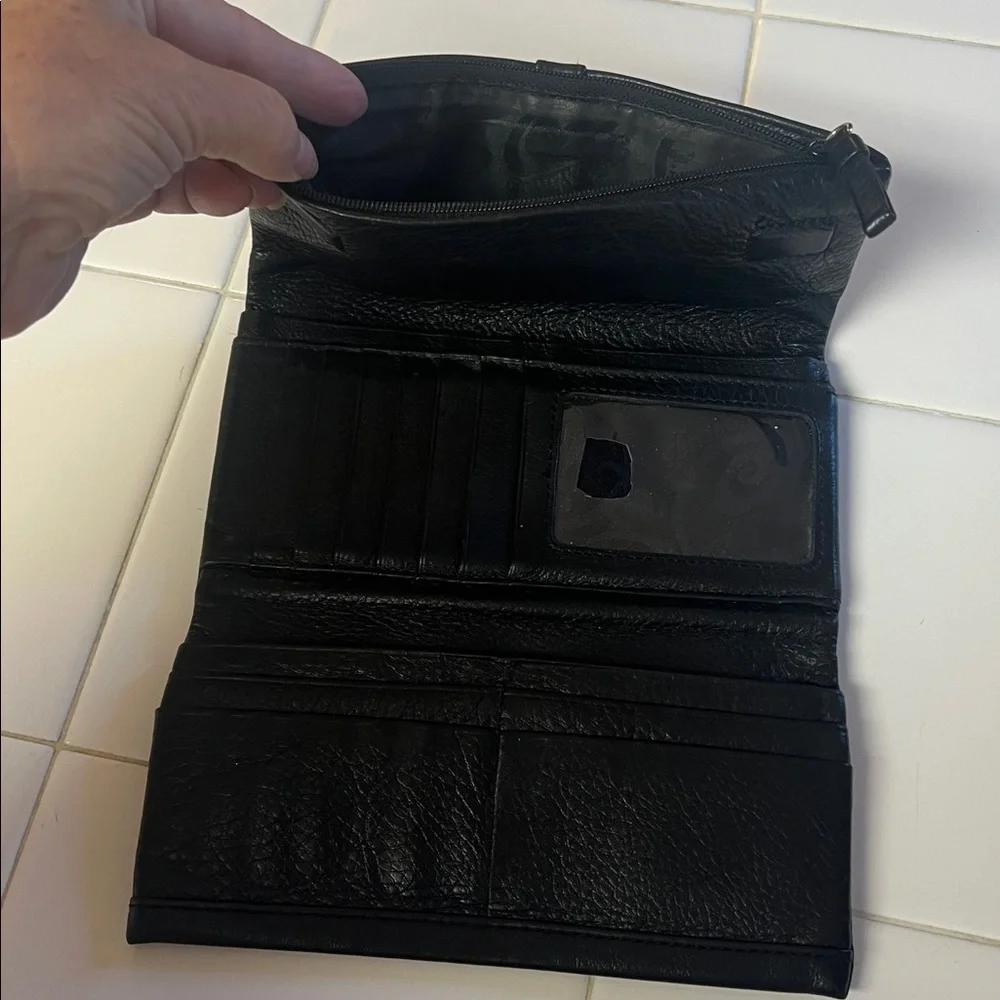 Brighton black soft leather tri fold wallet EUC - Picture 5 of 9